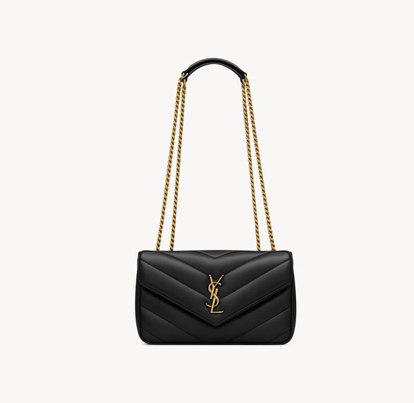 LOULOU SMALL EN SEMI CUIR MATELASSÉ
NOIR