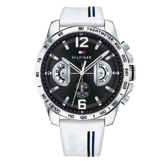 montre Tommy Hilfiger/ TH1791475 / TH679302204 Caoutchouc Blanc