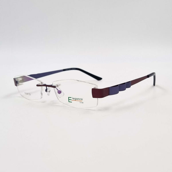 Lunettes de vue: Elegance EL29 Percé Bordeau/Bleu