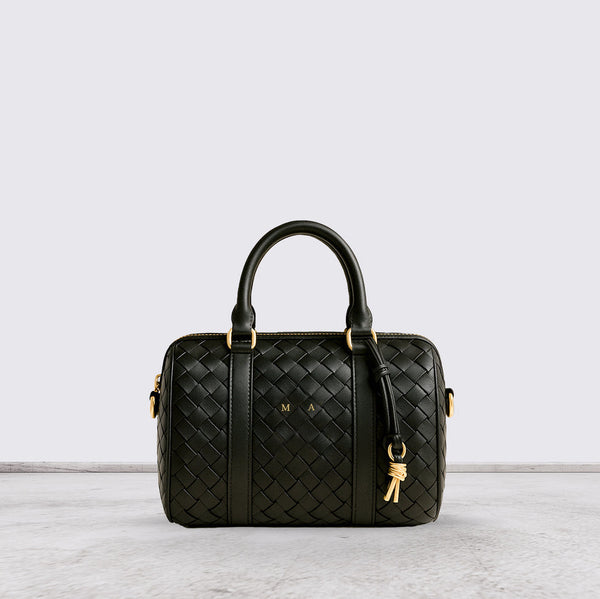 Sac À Main Vintage En Véritable Tressé En Forme D’oreiller