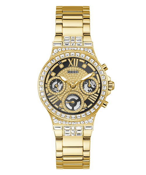 Montre multifonction GUESS pour femme couleur or
