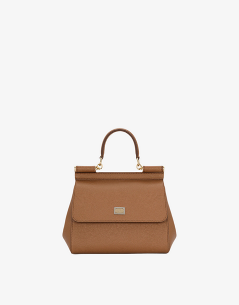 Sac à main Sicily moyen format en marron
