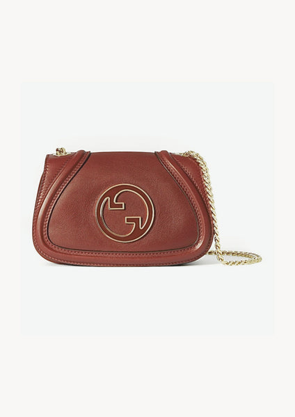 SAC À ÉPAULE GUCCI BLONDIE PETIT FORMAT EN MARRON