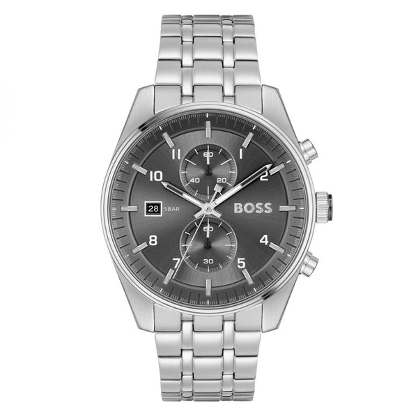 CHRONOGRAPHE AVEC BRACELET À MAILLONS ET CADRAN GRIS 58137007