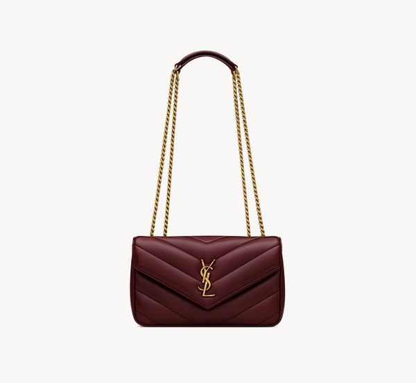 LOULOU SMALL EN SEMI CUIR MATELASSÉ
ROUGE CABERNET