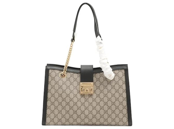 Gucci Sac cabas Padlock GG Supreme Medium Noir