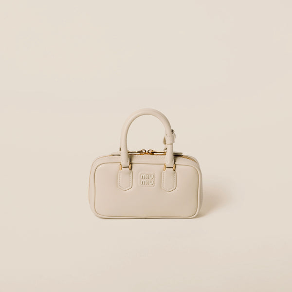 Mini-sac en semi cuir Arcadie en beige