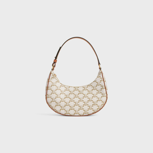 SAC AVA TOILE TRIOMPHE ET VEAU BLANC