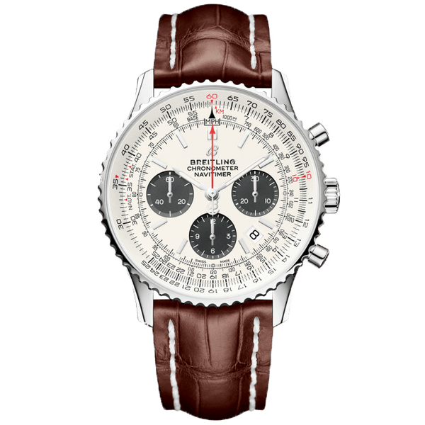 Breitling Navitimer Panda Brown Leather